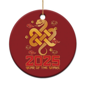 Year Of The Snake 2025 Christmas Ornament Lunar New Year Chinese Traditional TS09 Print Your Wear