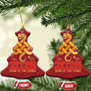 Year Of The Snake 2025 Christmas Ornament Lunar New Year Chinese Traditional TS09 Christmas Tree Red Print Your Wear