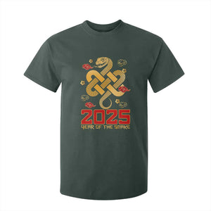 Year Of The Snake 2025 T Shirt For Kid Lunar New Year Chinese Traditional TS09 Dark Forest Green Print Your Wear