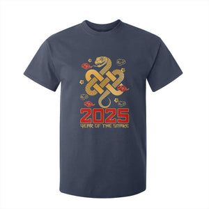 Year Of The Snake 2025 T Shirt For Kid Lunar New Year Chinese Traditional TS09 Navy Print Your Wear