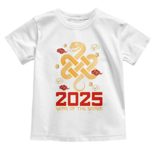 Year Of The Snake 2025 Toddler T Shirt Lunar New Year Chinese Traditional TS09 White Print Your Wear