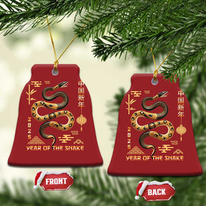 Lunar New Year 2025 Christmas Ornament Year Of The Snake 2025 Chinese China TS09 Bell Flake Red Print Your Wear