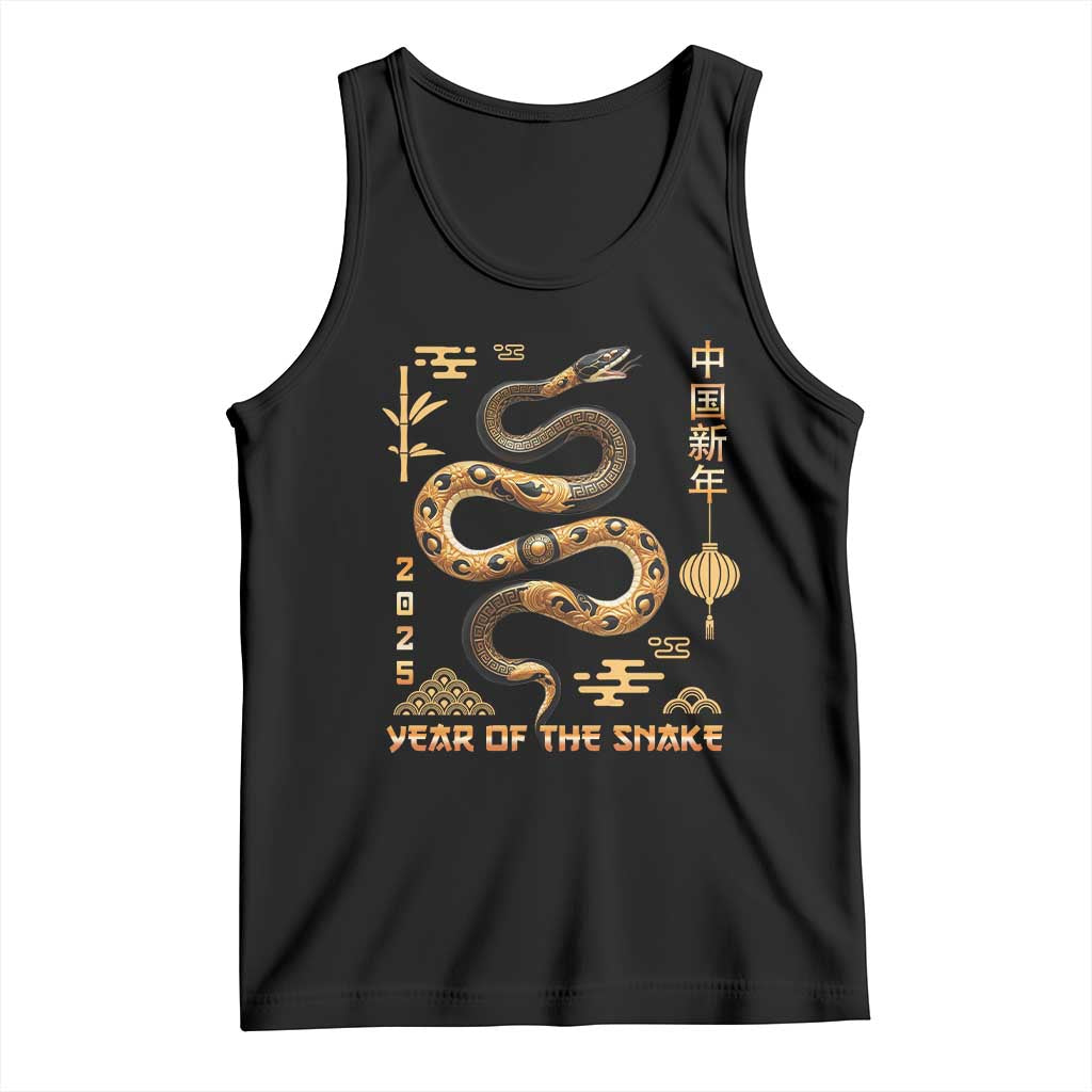 Lunar New Year 2025 Tank Top Year Of The Snake 2025 Chinese China TS09 Black Print Your Wear