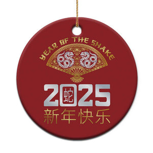 Year Of The Snake 2025 Christmas Ornament Happy New Year Chinese China TS09 Print Your Wear