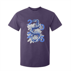 Year Of The Snake 2025 T Shirt For Kid Chinese New Year Blue Snake TS09 Purple Print Your Wear