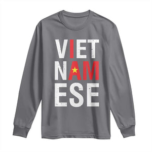 I Am Vietnamese Long Sleeve Shirt Viet Nam Flag Pride TS09 Charcoal Print Your Wear