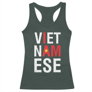 I Am Vietnamese Racerback Tank Top Viet Nam Flag Pride TS09 Dark Forest Green Print Your Wear