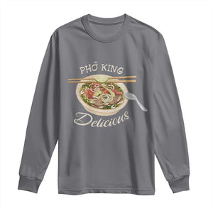 Vietnamese Food Lover Long Sleeve Shirt Pho King Delicious TS09 Charcoal Print Your Wear