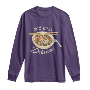 Vietnamese Food Lover Long Sleeve Shirt Pho King Delicious TS09 Purple Print Your Wear