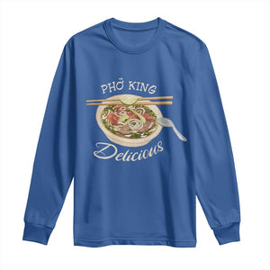 Vietnamese Food Lover Long Sleeve Shirt Pho King Delicious TS09 Royal Blue Print Your Wear