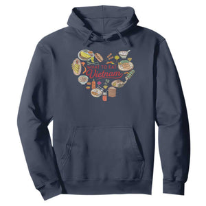 Vietnamese Food Lover Hoodie What To Eat In Vietnam Viet Nam TS09 Navy Print Your Wear