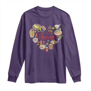 Vietnamese Food Lover Long Sleeve Shirt What To Eat In Vietnam Viet Nam TS09 Purple Print Your Wear