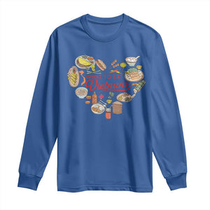 Vietnamese Food Lover Long Sleeve Shirt What To Eat In Vietnam Viet Nam TS09 Royal Blue Print Your Wear