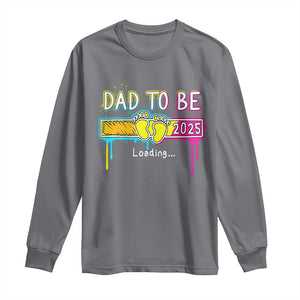 New Dad 2025 Long Sleeve Shirt Loading Dad To Be Est 2025 TS09 Charcoal Print Your Wear