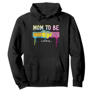 New Mom 2025 Hoodie Loading Mom To Be Est 2025 TS09 Black Print Your Wear