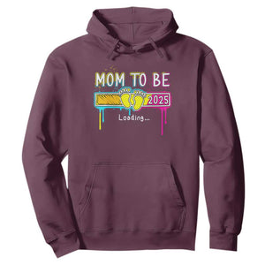 New Mom 2025 Hoodie Loading Mom To Be Est 2025 TS09 Maroon Print Your Wear