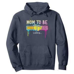 New Mom 2025 Hoodie Loading Mom To Be Est 2025 TS09 Navy Print Your Wear