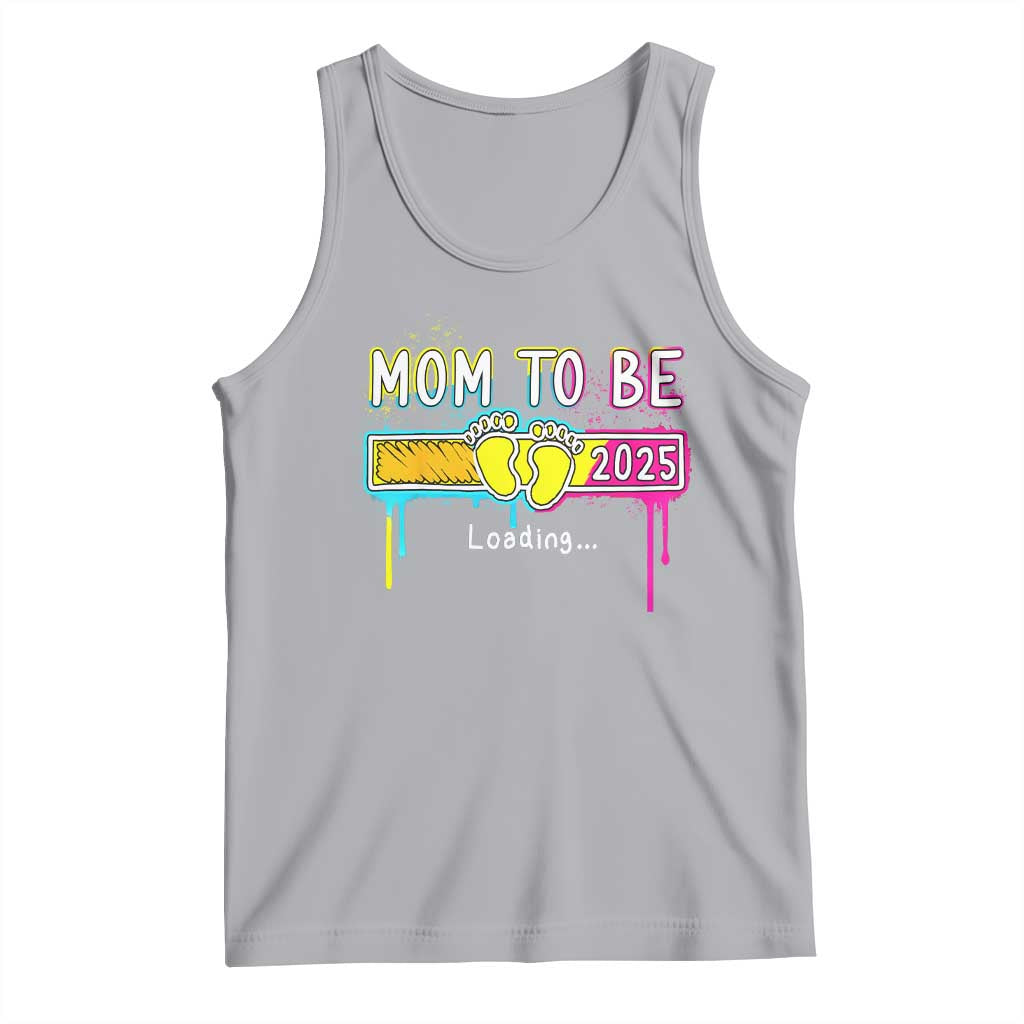 New Mom 2025 Tank Top Loading Mom To Be Est 2025 TS09 Athletic Heather Print Your Wear
