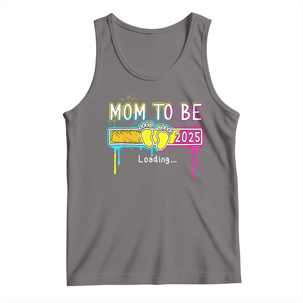 New Mom 2025 Tank Top Loading Mom To Be Est 2025 TS09 Deep Heather Print Your Wear