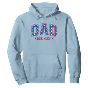 Dad Est 2025 Hoodie Patriotic America Flag New Father TS09 Light Blue Print Your Wear