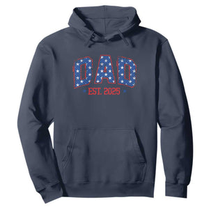 Dad Est 2025 Hoodie Patriotic America Flag New Father TS09 Navy Print Your Wear