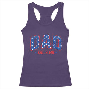 Dad Est 2025 Racerback Tank Top Patriotic America Flag New Father TS09 Purple Print Your Wear