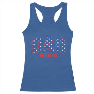 Dad Est 2025 Racerback Tank Top Patriotic America Flag New Father TS09 Royal Blue Print Your Wear