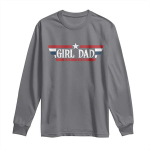 Girl Dad Est 2025 Long Sleeve Shirt New Dad Of Little Girl Daughter TS09 Charcoal Print Your Wear