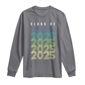 Graduation Long Sleeve Shirt Class Of 2025 Retro TS09 Charcoal Print Your Wear