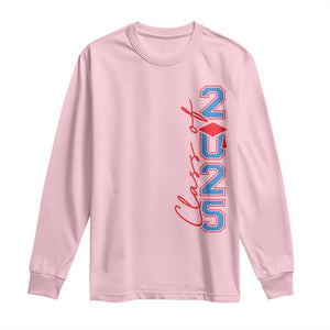 Graduation Class Of 2025 Long Sleeve Shirt TS09 Light Pink Print Your Wear