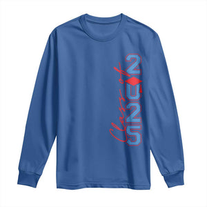 Graduation Class Of 2025 Long Sleeve Shirt TS09 Royal Blue Print Your Wear