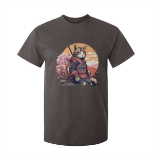 Japanese Samurai Cat T Shirt For Kid Floral Warrior Geisha Woman Tokyo Anime TS09 Dark Chocolate Print Your Wear