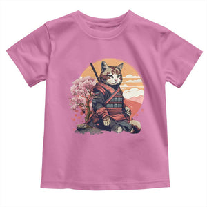 Japanese Samurai Cat Toddler T Shirt Floral Warrior Geisha Woman Tokyo Anime TS09 Azalea Print Your Wear