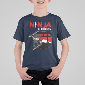 Ninja T Shirt For Kid In Training Cool Warrior Kids Boy Man Ninjutsu TS09 Navy Printyourwear