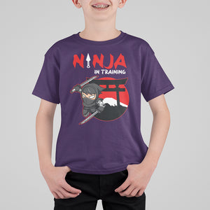 Ninja T Shirt For Kid In Training Cool Warrior Kids Boy Man Ninjutsu TS09 Purple Printyourwear