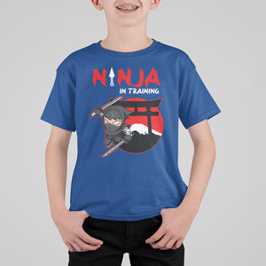 Ninja T Shirt For Kid In Training Cool Warrior Kids Boy Man Ninjutsu TS09 Royal Blue Printyourwear