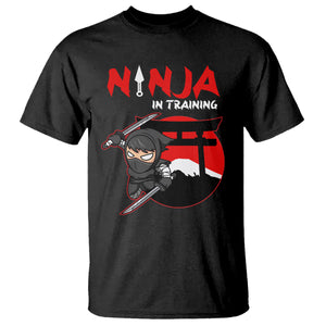 Ninja T Shirt In Training Cool Warrior Kids Boy Man Ninjutsu TS09 Black Printyourwear