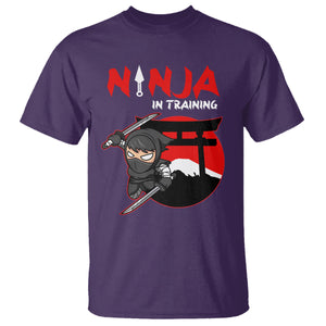 Ninja T Shirt In Training Cool Warrior Kids Boy Man Ninjutsu TS09 Purple Printyourwear