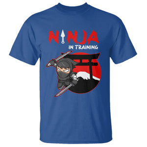 Ninja T Shirt In Training Cool Warrior Kids Boy Man Ninjutsu TS09 Royal Blue Printyourwear