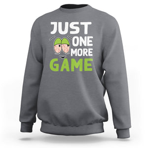 Funny Video Gamer Sweatshirt Just One More Game Kids Boys Man TS09 Charcoal Printyourwear