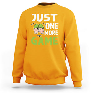 Funny Video Gamer Sweatshirt Just One More Game Kids Boys Man TS09 Gold Printyourwear