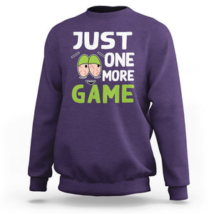 Funny Video Gamer Sweatshirt Just One More Game Kids Boys Man TS09 Purple Printyourwear