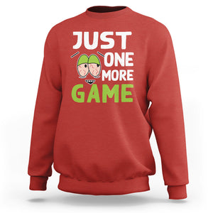 Funny Video Gamer Sweatshirt Just One More Game Kids Boys Man TS09 Red Printyourwear