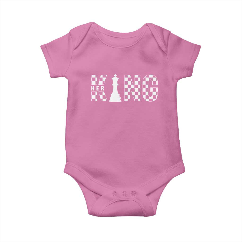 Her King Chess Couple Matching Baby Onesie TS09 Azalea Print Your Wear