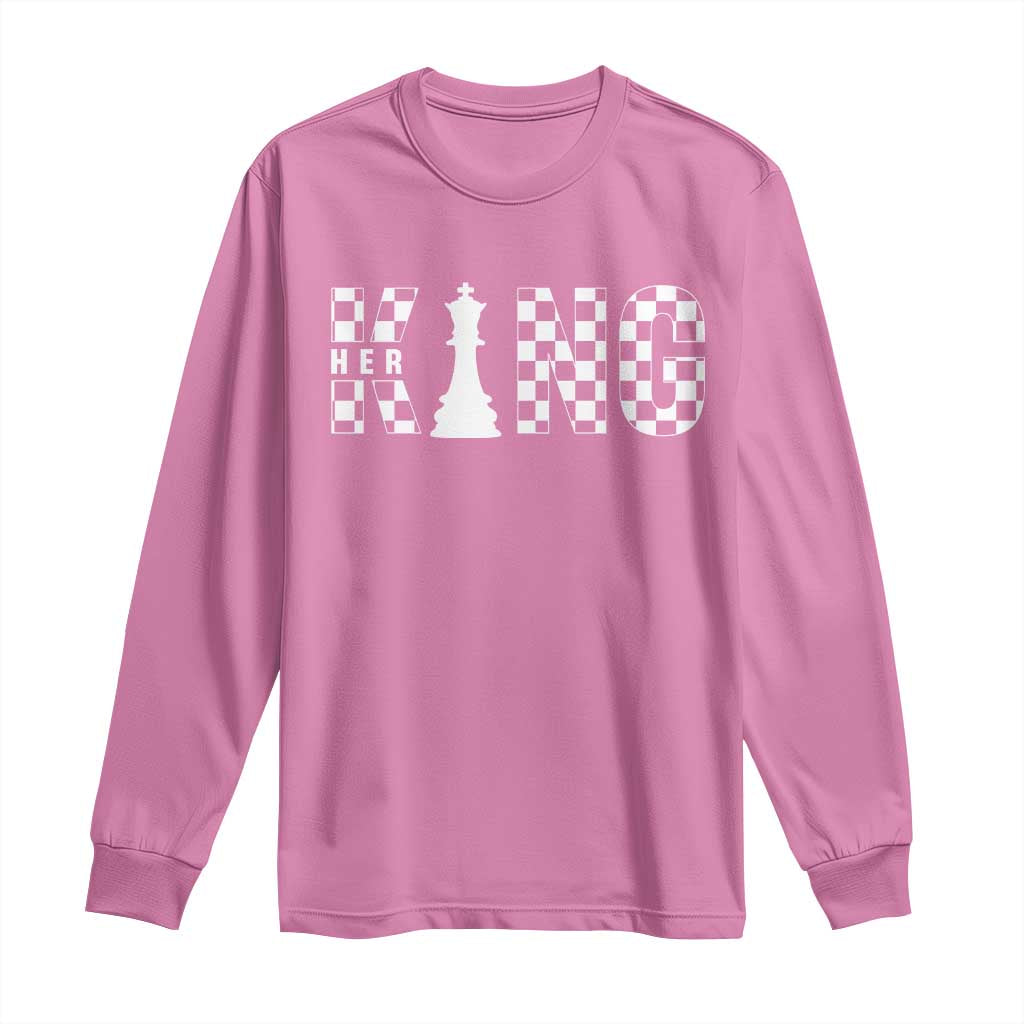 Her King Chess Couple Matching Long Sleeve Shirt TS09 Azalea Print Your Wear