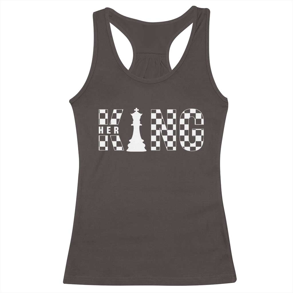 Her King Chess Couple Matching Racerback Tank Top TS09 Dark Chocolate Print Your Wear