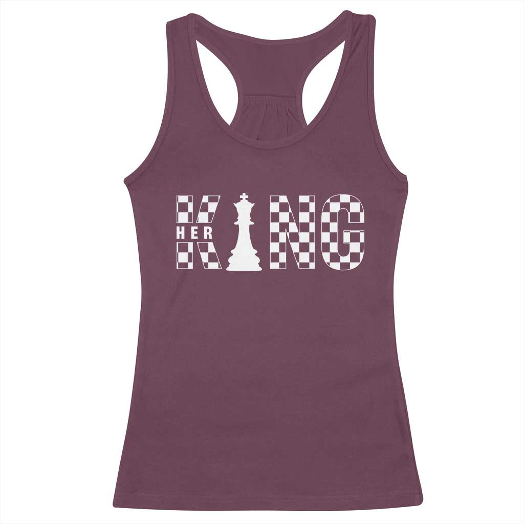 Her King Chess Couple Matching Racerback Tank Top TS09 Maroon Print Your Wear