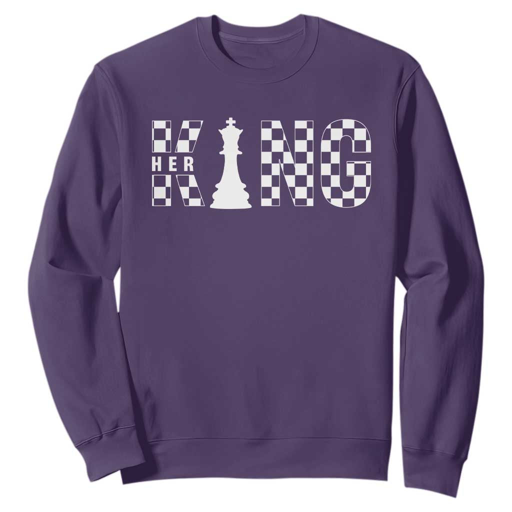 Her King Chess Couple Matching Sweatshirt TS09 Purple Print Your Wear