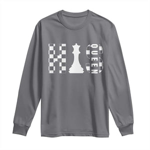 His Queen Chess Couple Matching Long Sleeve Shirt TS09 Charcoal Print Your Wear