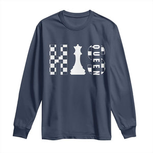 His Queen Chess Couple Matching Long Sleeve Shirt TS09 Navy Print Your Wear